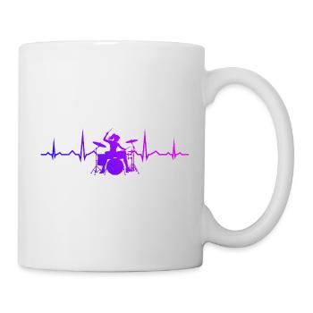 Gift idea for the drummer with percussion - Mug - white - Right