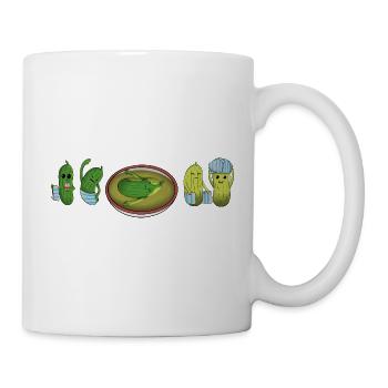 Des concombres aux cornichons : développement drôle de cornichons - Mug blanc - blanc - Droite