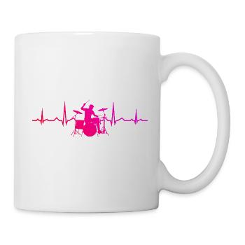 Idée cadeau pour le percussionniste avec batterie - Mug blanc - blanc - Droite