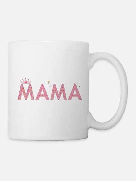 Mama mit Krone - Tasse - Weiß