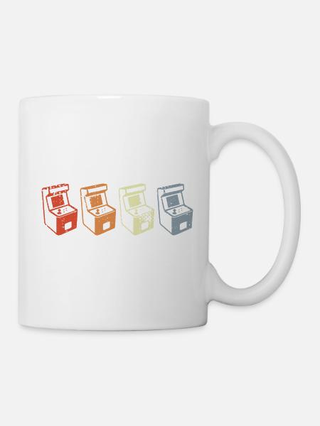 Retro 80er Arcade Gaming - Tasse - Weiß