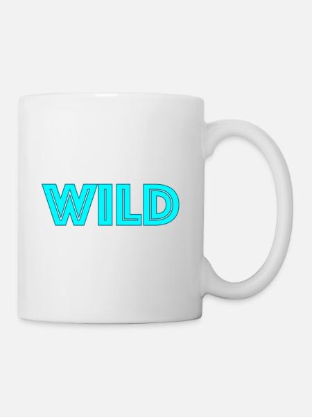 Lettrage néon sauvage - Mug blanc - blanc