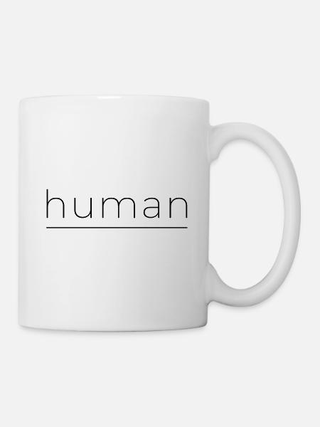 human edel – Statement für Menschenrechte - Tasse - Weiß