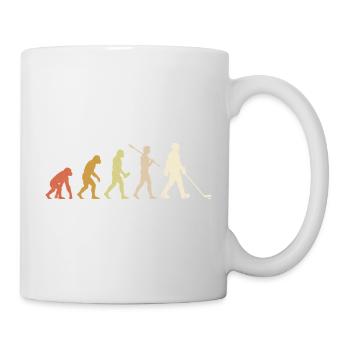 Hockey Evolution Lustiges Eishockeyspieler-Geschenk - Tasse - Weiß - Rechts
