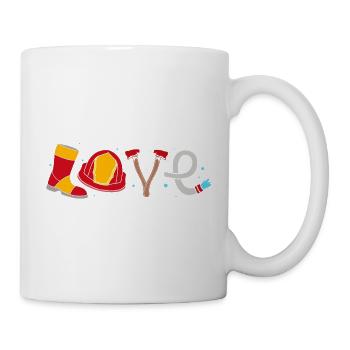 Feuerwehrmann Kindergeburtstag - Tasse - Weiß - Rechts