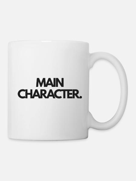 Personnage principal Typographie en gras Tee - Mug blanc - blanc
