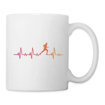 Running Sunset Heartbeat Running - Mug - white - Right