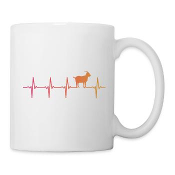 Ziege Sonnenuntergang Herzschlag Ziegen Ziege - Tasse - Weiß - Rechts