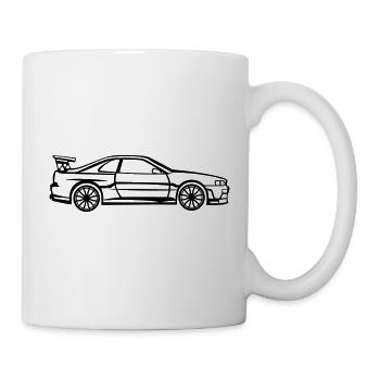 Skyline Line Silhouette – JDM Classic Art - Tasse - Weiß - Rechts