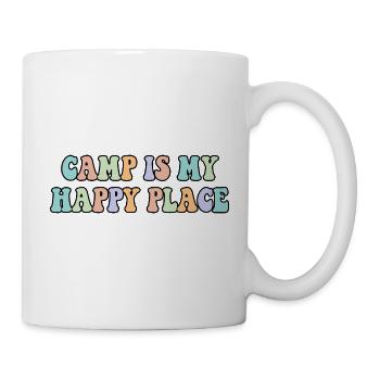 Camp ist mein glücklicher Ort Camping Lover Shirt - Tasse - Weiß - Rechts