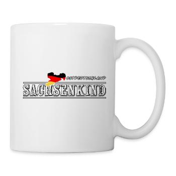 Sachsenkind Ostdeutschland Shirt - Tasse - Weiß - Rechts