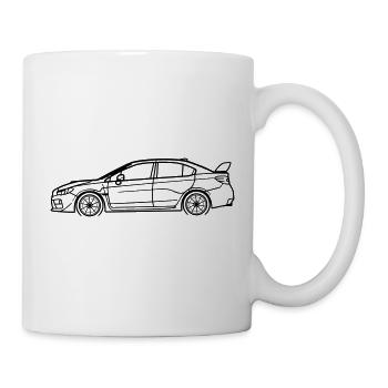 WRX Line Silhouette – Turbo Rally Art - Tasse - Weiß - Rechts