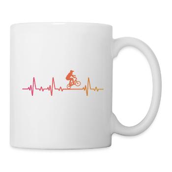 BMX Bike Sunset BMX Rider's Heartbeat - Tasse - Weiß - Rechts