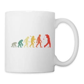 Golf Golfer Evolution für Männer und Jungen Retro - Tasse - Weiß - Rechts
