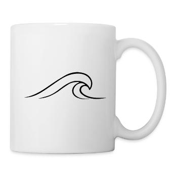 vague minimaliste - Mug blanc - blanc - Droite