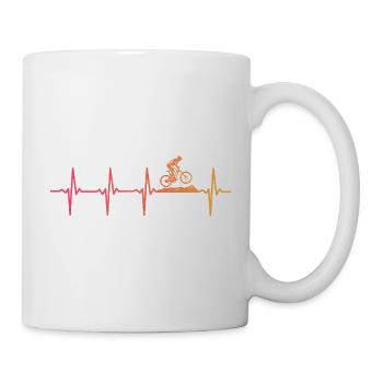 Mountain Bike Sunset Heartbeat MTB - Mug - white - Right