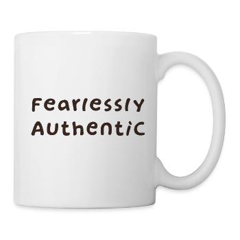 Authentique sans peur – Design statement - Mug blanc - blanc - Droite