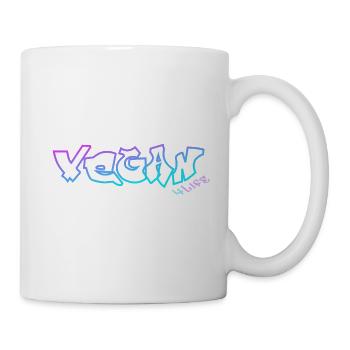 vegan4life cyan-lila - Tasse - Weiß - Rechts