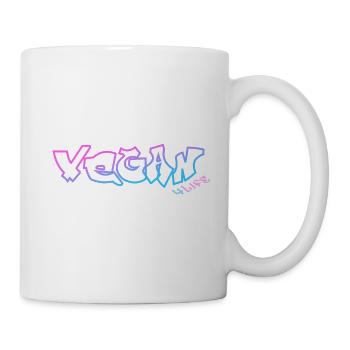Vegan 4 Life Graffiti Cotton Candy Unicorn  - Tasse - Weiß - Rechts