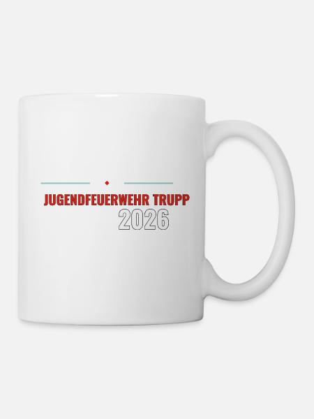 Willkommens-Shirt Jugendfeuerwehr Trupp 2026 - Tasse - Weiß