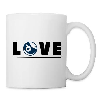 Love Pool 8 Ball Billiards Lover Design - Tasse - Weiß - Rechts
