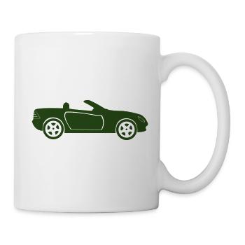 Auto Cabrio Silhouette - Tasse - Weiß - Rechts