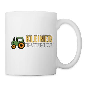 Kleiner Traktorheld – Kinder T‑Shirt Geschenkidee - Tasse - Weiß - Rechts