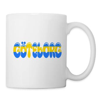 Göteborg Retro bubbles Stadtname Schweden - Tasse - Weiß - Rechts