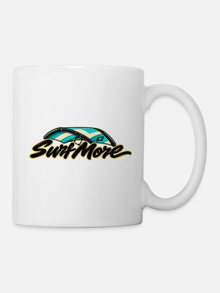 Surf More – Wing Classic - Tasse - Weiß