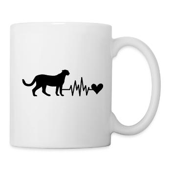 Gepard Herz Heartbeat - Tasse - Weiß - Rechts