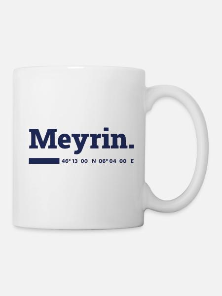 Meyrin Koordinaten - Tasse - Weiß