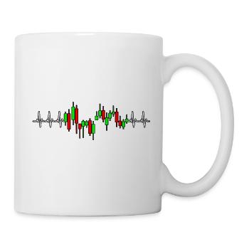 Trader Herzschlag Aktien Krypto Diagramm - Tasse - Weiß - Rechts