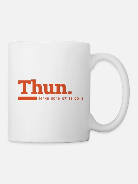 Thun Koordinaten - Tasse - Weiß