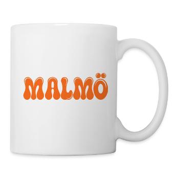 Malmö Neon Orange Retro - Tasse - Weiß - Rechts