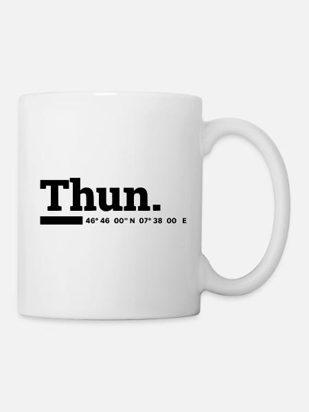 Thun Koordinaten - Tasse - Weiß