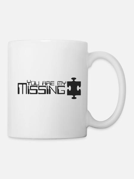 Du bist mein fehlendes Puzzleteil - Tasse - Weiß