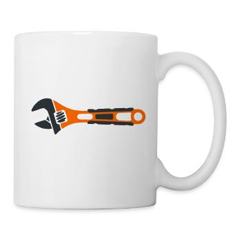 Rollgabelschluessel Grafik - Tasse - Weiß - Rechts