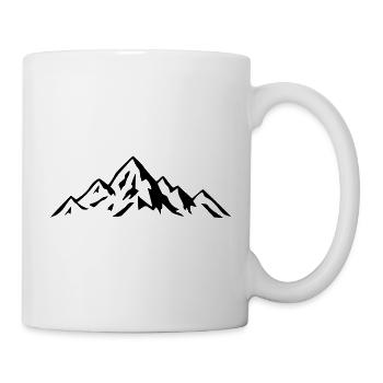 Bergsilhouette - Tasse - Weiß - Rechts