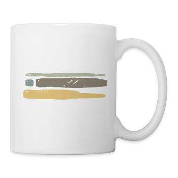 Streifen Ornament  - Tasse - Weiß - Rechts