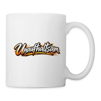 Unaufhaltsam Graffiti Schrift - Tasse - Weiß - Rechts