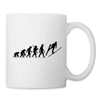 Skispringen Evolution Skispringer Im Flug - Tasse - Weiß - Rechts