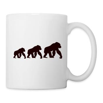 Affen Trio Silhouette - Tasse - Weiß - Rechts