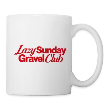 Lazy Sunday Gravel Club Logo - Tasse - Weiß - Rechts