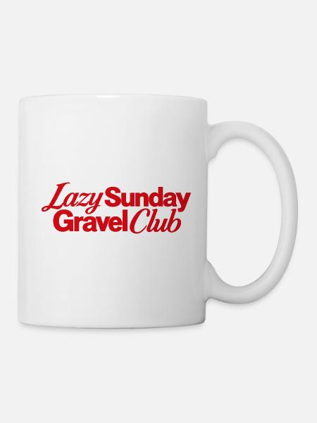 Lazy Sunday Gravel Club Logo - Tasse - Weiß