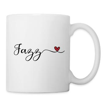 Jazz Heart Typografie - Tasse - Weiß - Rechts