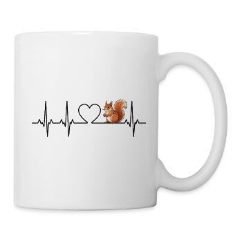 Herzschlag Eichhörnchens - Tasse - Weiß - Rechts