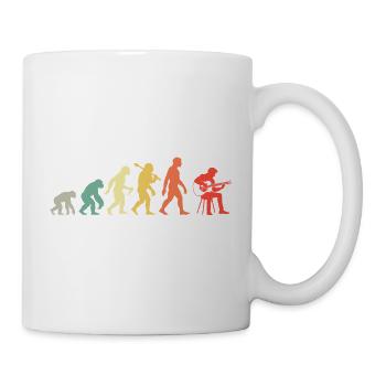 Akustikgitarre Evolution Retro Gitarrenspieler - Tasse - Weiß - Rechts