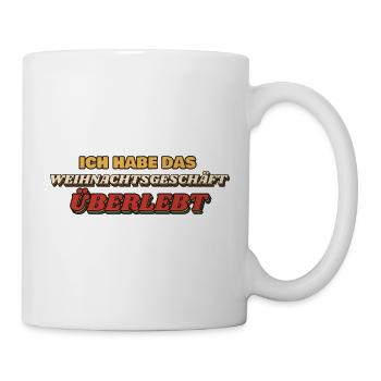 Weihnachtsgeschäft überlebt - Einzelhandel - Tasse - Weiß - Rechts