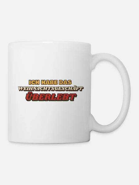 Weihnachtsgeschäft überlebt - Einzelhandel - Tasse - Weiß