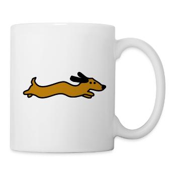 Lustiger Dackel Hundesport - Tasse - Weiß - Rechts